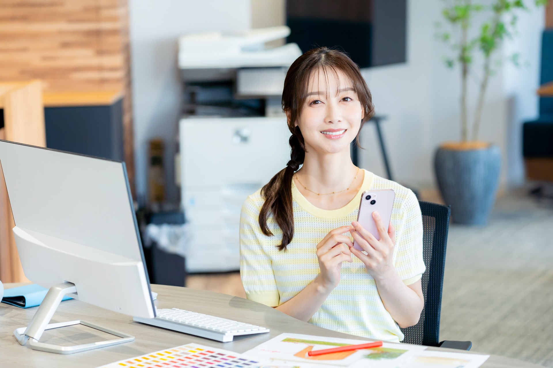 business woman working in the office